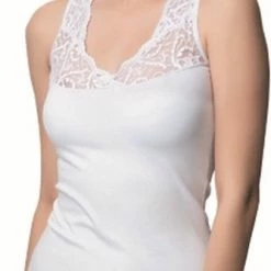 Begroting 💯 Merkloos DONEX-Katoen Onderhemd Voor Dames-1 Pack-cadeau Voor Dames-wit-M ❤️