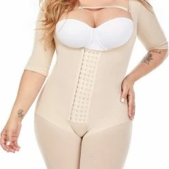 Korting 💯 MARIAE | FAJA COLOMBIANAS | BODYSUIT DAMES | COLOMBIAANSE SHAPEWEAR | DRUKPAK BBL BUIKWANDCORRECTIE LIPOSUCTIE POSTOPERATIEVE FAJA 9142 Beige S 🧨 -lingerie-dames-badmode Verkoop 431x840