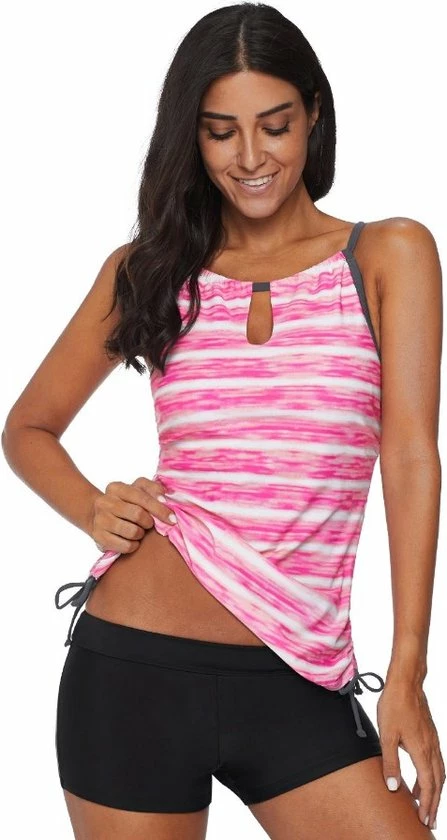 Nieuw π Merkloos Tankini Dames 2-Delig - Roze Gestreept - Maat S β 3 Nieuw π Merkloos Tankini Dames 2-Delig - Roze Gestreept - Maat S β