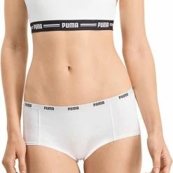 Hete verkoop 🌟 PUMA Dames Mini Short 3-pack - Wit/Grijs/Zwart - Maat L 🧨 -lingerie-dames-badmode Verkoop 465x840 3