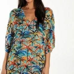 Goedkoop 🌟 Beachlife Cyell Tuniek - Under The Palms - Maat S 💯