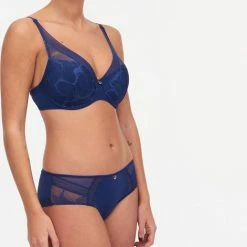 Goedkoopste ✨ Chantelle True Lace Plunge Spacer BH Blauw 70 D 🥰 -lingerie-dames-badmode Verkoop 471x840