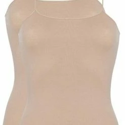 Beste Pirce 😍 Ten Cate 👚 Shirt Met Smalle Bandjes 2Pack Basic Beige - Maat XL 👍