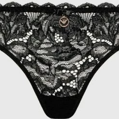 Aanbiedingen 🥰 Emporio Armani Eternal Lace Thong - Zwart - Maat S 👏