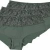 Korting 🔔 INSUA - Dames Ondergoed Naadloze Hipster Met Kant - Groen - Dames Slip Maat L - 3 Stuks/verpakking 🎁