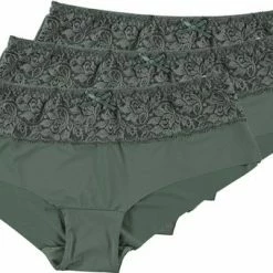 lingerie-dames-badmode Verkoop 24 Korting ๐ INSUA - Dames Ondergoed Naadloze Hipster Met Kant - Groen - Dames Slip Maat L - 3 Stuks/verpakking ๐