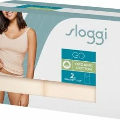Goedkoopste 🥰 Sloggi GO Spaghetti Top 2-pack Brown 🔔 -lingerie-dames-badmode Verkoop 550x357 1