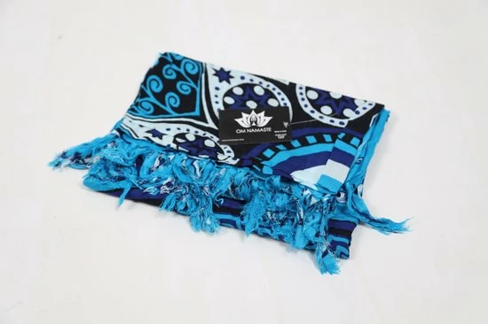 Beste Verkoop ✨ Om Namaste Sarong Pareo Saunadoek Wikkeljurk - 503 - Blauwe Mandala - Griekse Stijl ✔️ 5 Beste Verkoop ✨ Om Namaste Sarong Pareo Saunadoek Wikkeljurk - 503 - Blauwe Mandala - Griekse Stijl ✔️ - Afbeelding 3