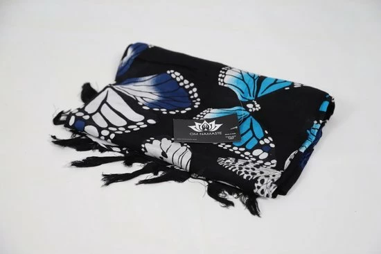 Goedkoop π€© Om Namaste Sarong Pareo Saunadoek Wikkeljurk - 405 - Blauwe Vlinders - Zwart - Om Namaste π 4 Goedkoop π€© Om Namaste Sarong Pareo Saunadoek Wikkeljurk - 405 - Blauwe Vlinders - Zwart - Om Namaste π - Afbeelding 2