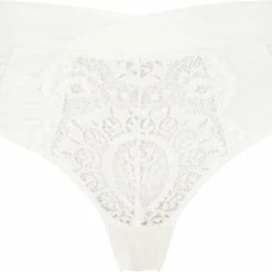 Coupon 👍 Hunkemöller Dames Lingerie Hoge String Hannako - Wit - Maat L 💯