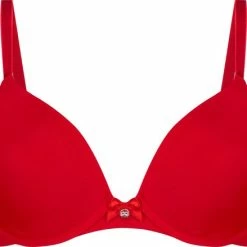Nieuw 👏 Hunkemöller Dames Lingerie Voorgevormde Beugel Bh Plunge - Rood - Maat E75 ✔️
