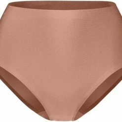Begroting ⭐ Ten Cate Secrets 👩 Women Nuturals High Leg Brief (1-pack) - Dames Slip Hoge Taille - Pink Nut - Maat: XL 😉