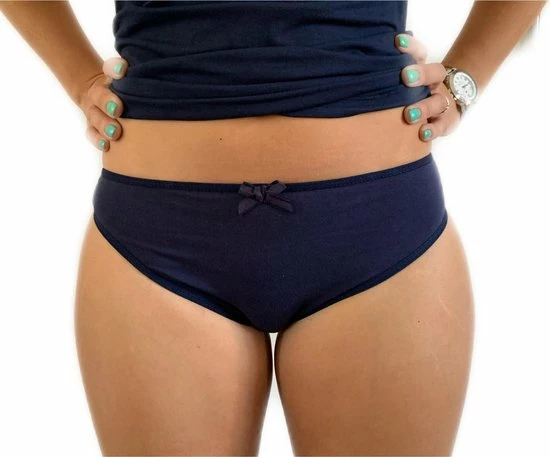 Gloednieuw π Merkloos Lydia 3-stuks Dames Midi Slip Met Kant Donkerblauw XXL (40/42) π 4 Gloednieuw π Merkloos Lydia 3-stuks Dames Midi Slip Met Kant Donkerblauw XXL (40/42) π - Afbeelding 2