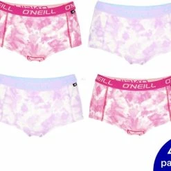 Groothandel 🔔 4-Pack O'Neill Dames Shorty Tie Dye Ondergoed 800792 - Paars / Roze - Maat S 😍