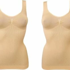 Korting βοΈ Belucci Corrigerend Onderhemdje Dames 2pack Bruin Maat S/M π