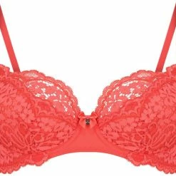 Groothandel ✔️ Hunkemöller Dames Lingerie Niet-voorgevormde Beugel Bh Rose - Rood - Maat C90 😀