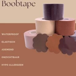 Hete verkoop 🤩 Merkloos House Of 5 Boob Tape - Boobtape - Inclusief Tepelplakkers - Tepelcovers - Borst Tape - Bodytape - Plak BH - Super Sticky - Nipple Covers - BH Tape - Bra Tape - Boob Lift - Bye Bra - 5 Meter - 10cm Breed - Beige 🛒 -lingerie-dames-badmode Verkoop 550x470 6