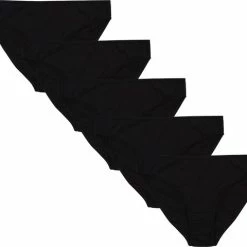 Beste Pirce 🥰 Produkt 5x Katoenen Zwarte Slipjes, OEKO-TEX 😀