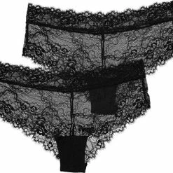 Goedkoop ⌛ INSUA Ondergoed Dames Kant - Hipster Dames - Zwart - 2 Pack - Maat XL ✨ -lingerie-dames-badmode Verkoop 550x498 1