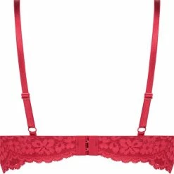 Beste Verkoop 🛒 Hunkemöller Dames Lingerie Voorgevormde Push-up Beugel Bh Rose - Rood - Maat E70 👍 -lingerie-dames-badmode Verkoop 550x506 7