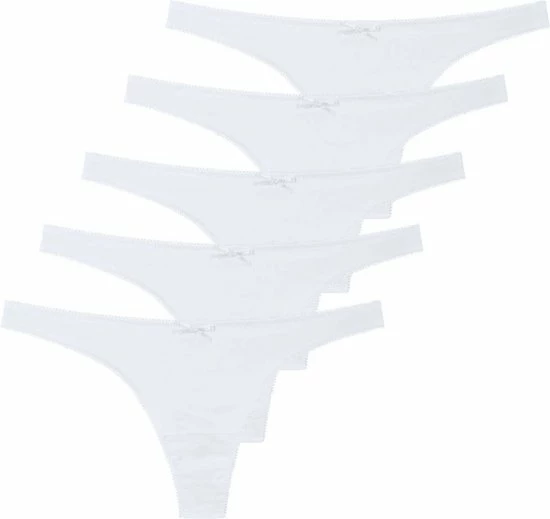 Begroting π€© Merkloos 5 Stuks Katoenen Dames Strings - Wit - Maat M 40/42 π 3 Begroting π€© Merkloos 5 Stuks Katoenen Dames Strings - Wit - Maat M 40/42 π