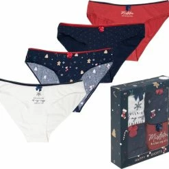 Gloednieuw 🤩 Happy Shorts Dames Kerst Slips Onderbroeken 4-Pack - Maat S 🌟 -lingerie-dames-badmode Verkoop 550x521