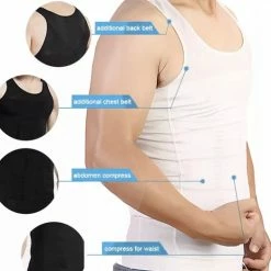 Top 10 🥰 Chibaa - Premium Corrigerend Mannen Hemd - Ondersteuning - Body Buik Shapewear 👚 Shirt - Correctie Hemd - Buik Weg - Buik Verbergen - Strak Lichaam - Wit - XXL ✨
