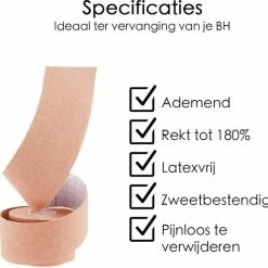 Coupon ❤️ Merkloos Boob Tape 5 Meter + Tepel Covers - BH Tape - Plak BH 😀 -lingerie-dames-badmode Verkoop 550x542 2
