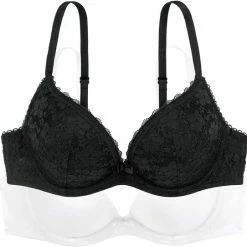 Uitgang 👏 Dorina Push Up / Plunge BH - 2-Pack - Sonia - 90B - Wit 😉