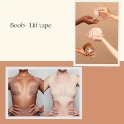Hete verkoop 🤩 Merkloos House Of 5 Boob Tape - Boobtape - Inclusief Tepelplakkers - Tepelcovers - Borst Tape - Bodytape - Plak BH - Super Sticky - Nipple Covers - BH Tape - Bra Tape - Boob Lift - Bye Bra - 5 Meter - 10cm Breed - Beige 🛒 -lingerie-dames-badmode Verkoop 550x543 3