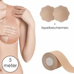Coupon ❤️ Merkloos Boob Tape 5 Meter + Tepel Covers - BH Tape - Plak BH 😀