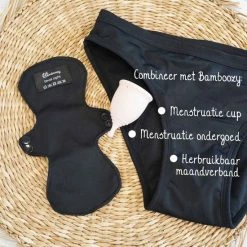 Kopen 🤩 Bamboozy Menstruatie Ondergoed Basic 4-laags Maat 3XL 46-48 Zwart Period Underwear Duurzaam Menstrueren Incontinentie Zero Waste Jasmijn 🥰 -lingerie-dames-badmode Verkoop 550x550 234