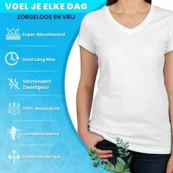 Beste recensies van 🌟 Anti Zweet 👕 Shirt - V-Hals – Krexs - Ingenaaide Okselpads – Anti Transpirant – Ondershirt - Wit - Dames 🌟 -lingerie-dames-badmode Verkoop 550x550 264