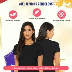 Uitgang 😀 Anti Zweet 👚 Shirt – Krexs - Ingenaaide Okselpads – Anti Transpirant – Ondershirt – Zwart - Dames 🔥 -lingerie-dames-badmode Verkoop 550x550 83