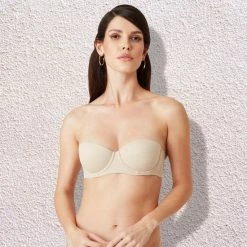 Coupon ⭐ Viuma Milano Viuma Vrouw Beige 610261 Micro Beugelbeha Strapless Bh Dagelijks Comfort Hoogwaardig Kwaliteit 👍 -lingerie-dames-badmode Verkoop 550x550 88