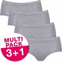 Korting 💯 Sloggi Basic+ Dames Midi Slip - 4-pack - Lichtgrijs - Maat 48 🔥 -lingerie-dames-badmode Verkoop 550x555 10