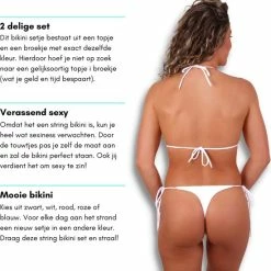 Hete verkoop 🌟 DERRINS STRING 👙 BIKINI Wit - 👙 BIKINI Dames - 👙 BIKINI Set - Sexy 👙 BIKINI - 👙 BIKINI Vrouwen - High Waist 👙 BIKINI ✔️ -lingerie-dames-badmode Verkoop 550x559 3