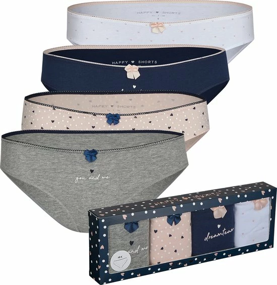 Hete verkoop β Happy Shorts Dames Slips Hartjes Print Valentijn 4-Pack D687 - Maat 42 π 3 Hete verkoop β Happy Shorts Dames Slips Hartjes Print Valentijn 4-Pack D687 - Maat 42 π