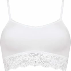 Nieuw 🥰 Sloggi Dames Romance Bralette Wit-40 👍