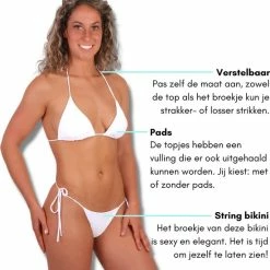 Hete verkoop 🌟 DERRINS STRING 👙 BIKINI Wit - 👙 BIKINI Dames - 👙 BIKINI Set - Sexy 👙 BIKINI - 👙 BIKINI Vrouwen - High Waist 👙 BIKINI ✔️ -lingerie-dames-badmode Verkoop 550x588 2