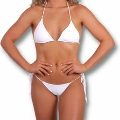 Hete verkoop 🌟 DERRINS STRING 👙 BIKINI Wit - 👙 BIKINI Dames - 👙 BIKINI Set - Sexy 👙 BIKINI - 👙 BIKINI Vrouwen - High Waist 👙 BIKINI ✔️ -lingerie-dames-badmode Verkoop 550x615