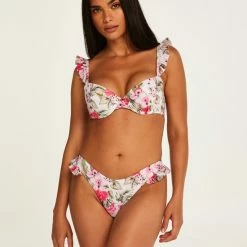 Begroting 👏 Hunkemöller Dames Badmode Voorgevormde Beugel 👙 Bikinitop Tropical - Wit - Maat F75 🛒 -lingerie-dames-badmode Verkoop 550x660 130