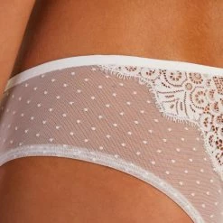 Beste Pirce 🤩 Hunkemöller Dames Lingerie Brazilian Marilee - Wit - Maat M ✔️ -lingerie-dames-badmode Verkoop 550x660 139