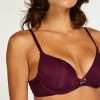 Korting 👍 Hunkemöller Dames Lingerie Voorgevormde Beugel Bh Plunge - Paars - Maat E85 😀