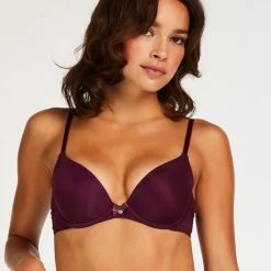 Korting 👍 Hunkemöller Dames Lingerie Voorgevormde Beugel Bh Plunge - Paars - Maat E85 😀 -lingerie-dames-badmode Verkoop 550x660 62