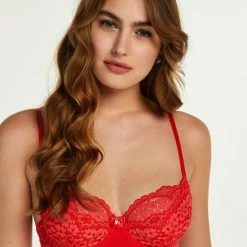 Groothandel ✔️ Hunkemöller Dames Lingerie Niet-voorgevormde Beugel Bh Rose - Rood - Maat C90 😀 -lingerie-dames-badmode Verkoop 550x660 99