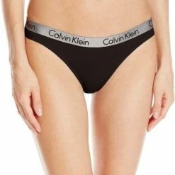 Beste Verkoop 🛒 CALVIN KLEIN CK RADIANT COTTON THONG Onderbroek Vrouwen - Zwart 🛒 -lingerie-dames-badmode Verkoop 550x687 7
