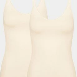 Goedkoopste 🥰 Sloggi GO Spaghetti Top 2-pack Brown 🔔 -lingerie-dames-badmode Verkoop 550x699