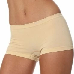 Kopen 😍 Brubeck Dames Ondergoed Boxershorts - Naadloos Elastisch Katoen - Beige - M 👏 -lingerie-dames-badmode Verkoop 550x709