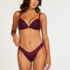 Korting 👍 Hunkemöller Dames Lingerie Voorgevormde Beugel Bh Plunge - Paars - Maat E85 😀 -lingerie-dames-badmode Verkoop 550x712 1